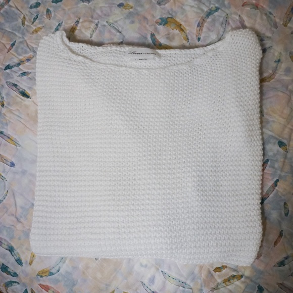 Lovers + Friends Lalah Open Knit Sweater in White - Size Small - Picture 5 of 5